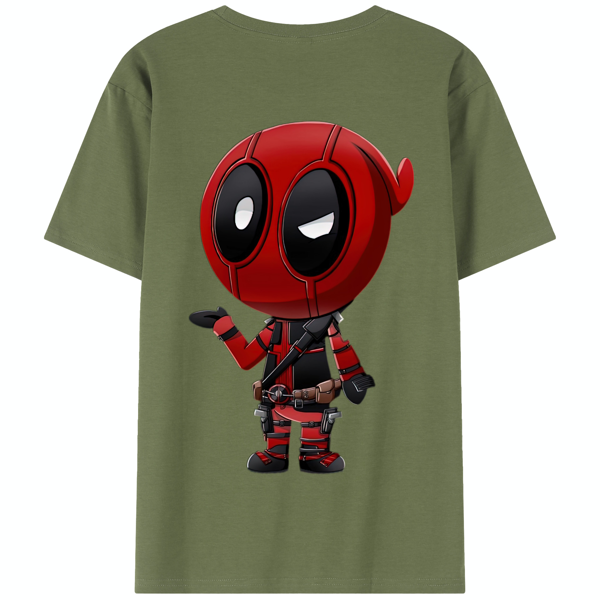 （画像用） Deadpool デッドプール 綿100％半袖Tシャツ（背面プリント）